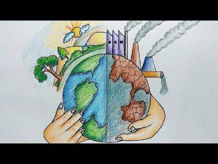 Vẽ tranh bảo vệ môi trường  Vẽ tranh vì môi trường tương lai  Vẽ về môi  trường tương lai  YouTube