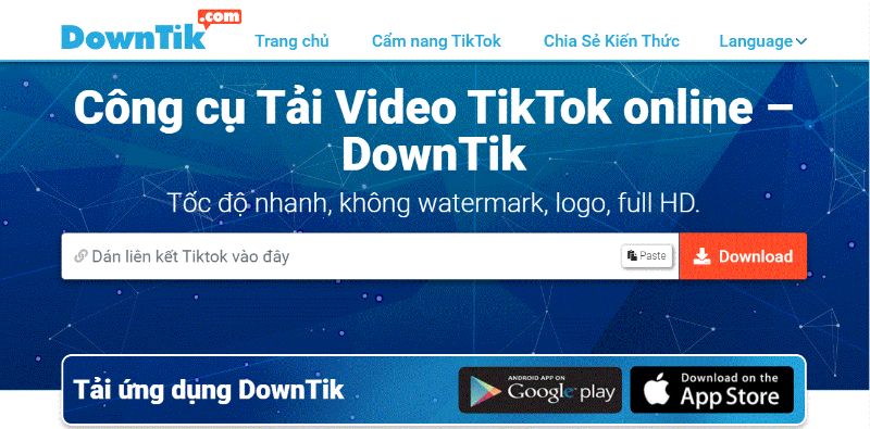 TikTok download at DownTik