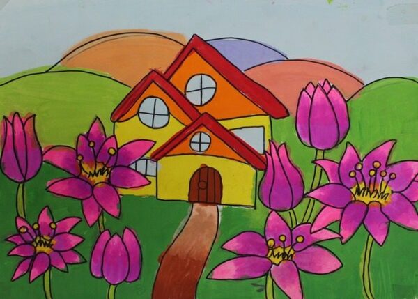  tranh vẽ ngôi nhà