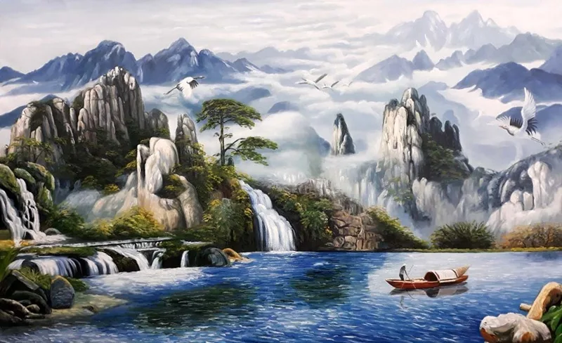 phong khach nen treo tranh gi